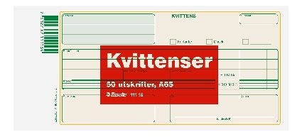 Blankett kvittens A65 50