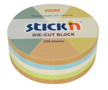 Stick´n Notiskub Kraft/Pastell Rund